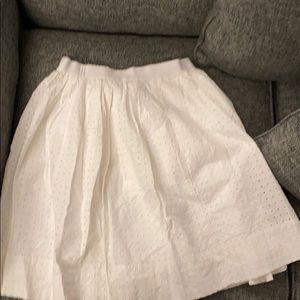 White broderie anglaise Uniqlo Skater Skirt